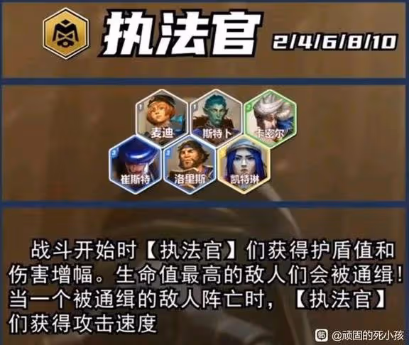 《雲頂之弈》S13執法官羈絆棋子介紹
