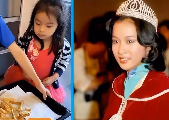 郭晶晶長女「腰果眼」顯著,8歲長相英氣,像奶奶朱玲玲