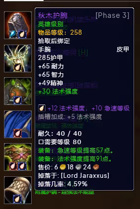 WLK懷舊服P3階段TOC 奶德BIS裝備寶石附魔推薦