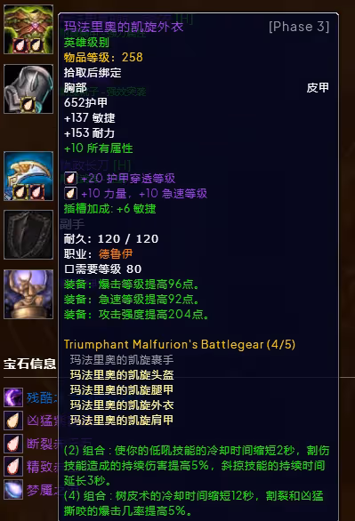 WLK懷舊服P3階段TOC 貓德BIS裝備寶石附魔推薦