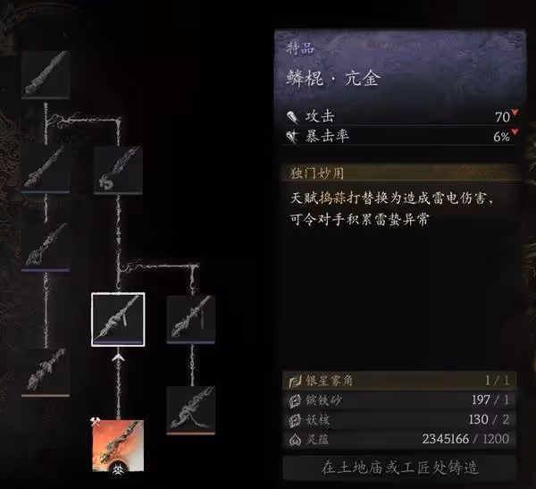 《黑神話:悟空》一周目武器製作推薦
