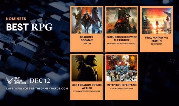 TGA2024入圍遊戲名單分享
