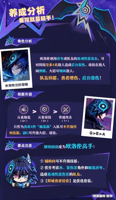 《原神》歐洛倫全面培養攻略
