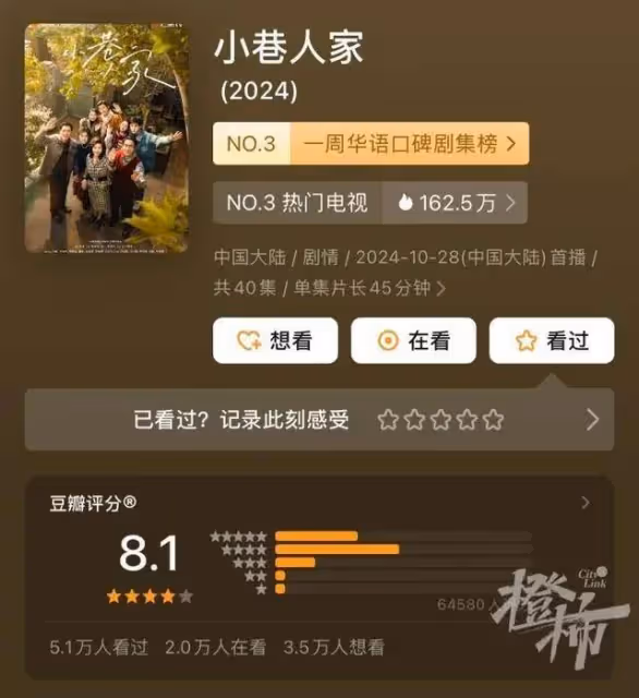 《小巷人家》你追了嗎?蔣欣:我也想要宋瑩的人生