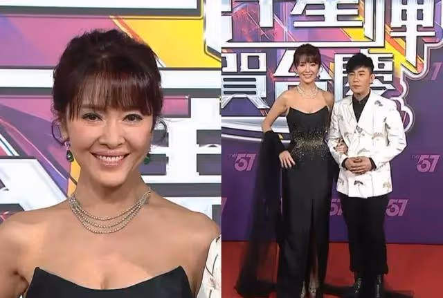 TVB台慶港星齊現身,高海寧艷壓,中年女星個個凍齡!