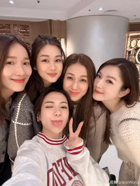 TVB高顏值姐妹團難得聚會!為兩女神慶生,嘟嘴合照太可愛