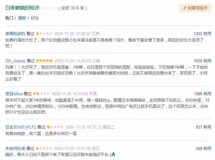 《白夜破曉》費啟鳴遭吐槽!前三案子全靠關宏峰瞎開掛偵破