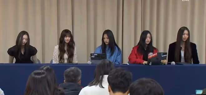 韓娛大事件!New Jeans出席記者會宣布解約,想和閔熙珍在共事