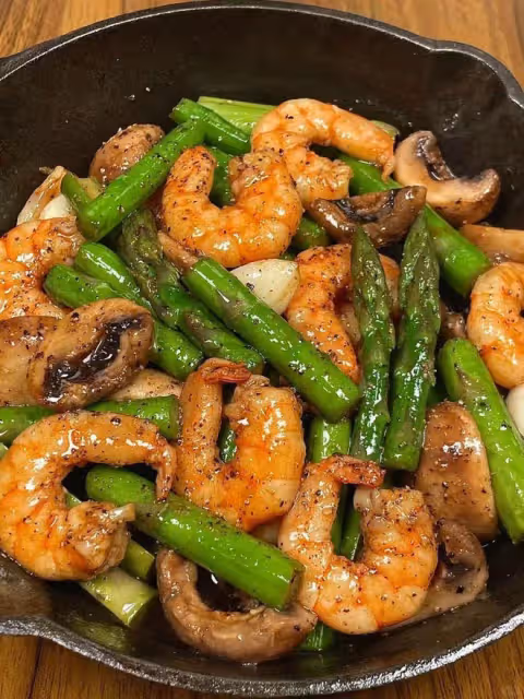 蘆筍炒蝦仁