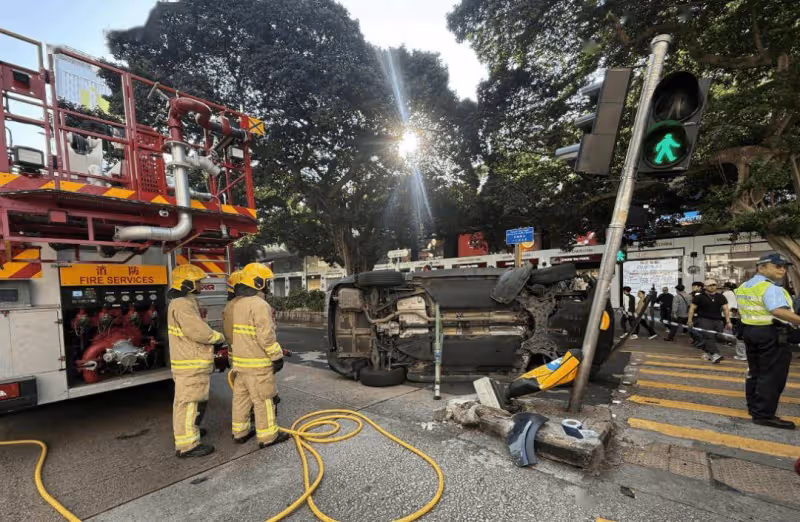 香港知名女星突發車禍!市民合力救出送院!事後發文感謝!