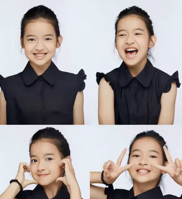 聶遠10歲女兒證件照,五官精緻實在太美了,難怪聶遠寵到不行