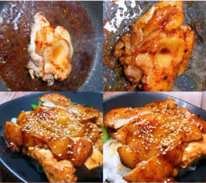 照燒蒜香版雞腿飯的做法