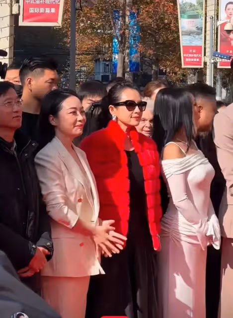 網友街頭偶遇章子怡參加活動,章子怡近照顯老皺紋明顯,變化很大
