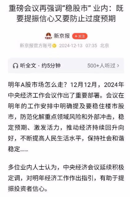 A股:證監會發聲:穩股市,降息利好,今天(12月16日)大盤見紅