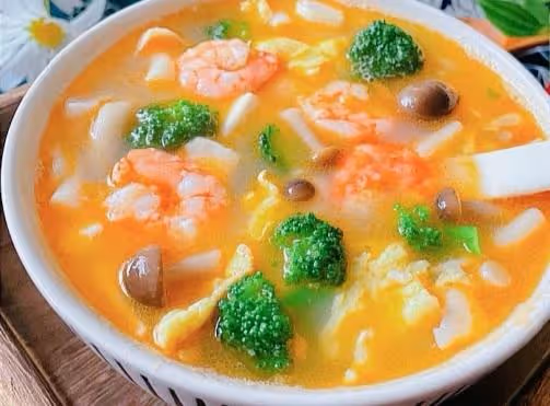 豆腐鮮蝦菇菌湯