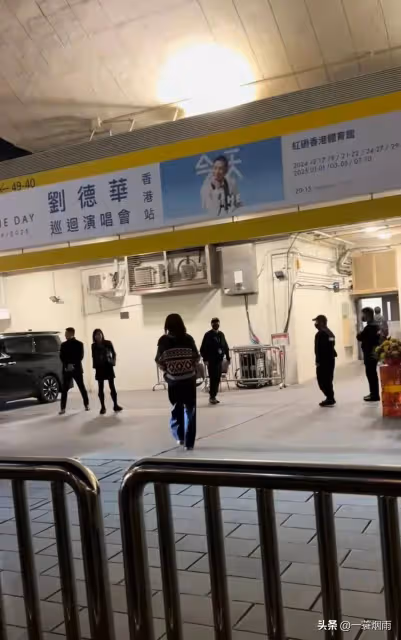 關之琳觀看劉德華演唱會,坐在劉向慧邊上,進出工作人員專門通道