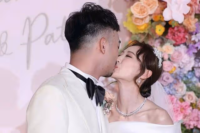 恭喜!TVB「體操女王」在星級酒店結婚,與圈外老公當場接吻