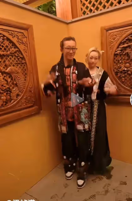港星「肥屍」梁焯滿與愛妻共舞秀恩愛,與妻子像父女,內地開特色餐廳