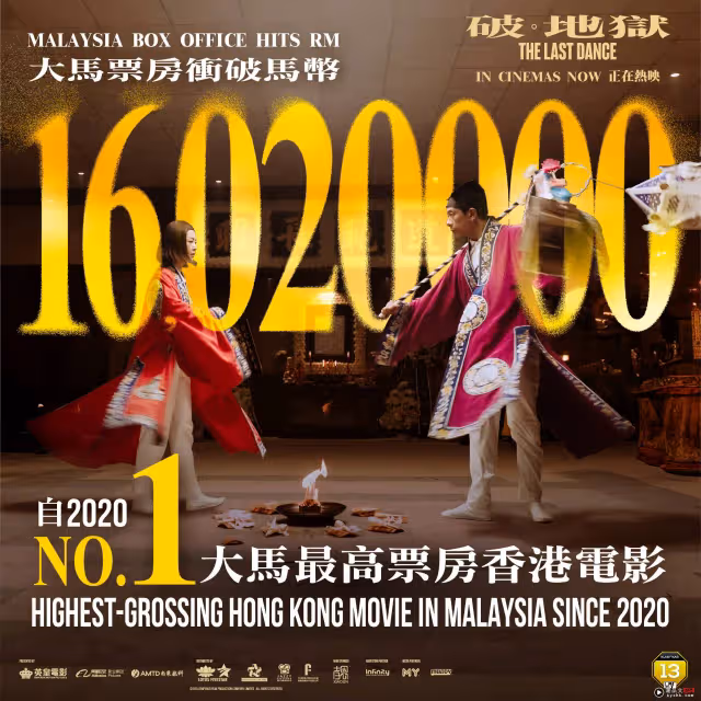 《破·地獄》馬來西亞票房破1602萬!成近5年來最高票房香港電影!