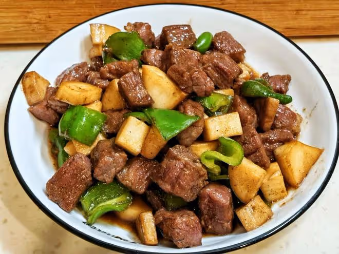 杏鮑菇牛肉粒