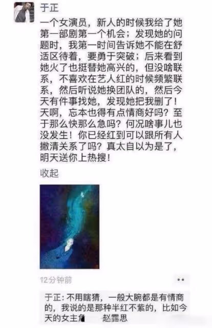 鬧大了！網友扒出打人者是他閨蜜！於正怒發博喊話趙露思