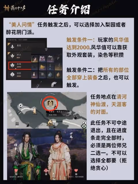 《燕雲十六聲》各門派入門方法一覽