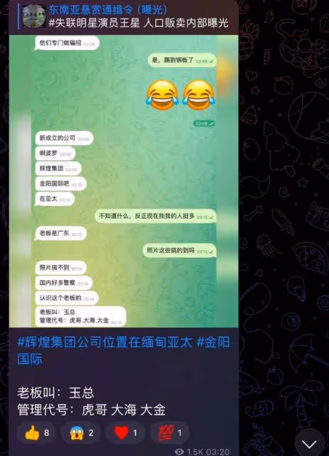 王星飛機上自述被剃頭過程！園區內部聊天截圖曝光