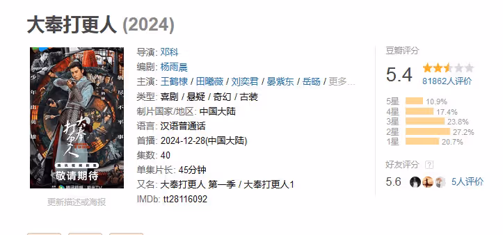《大奉打更人》為何未能成為爆款?王鶴棣五官亂飛演太差