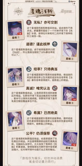 【V3.0攻略】翡翠丨培養一圖流丨加點丨配隊丨參考面板