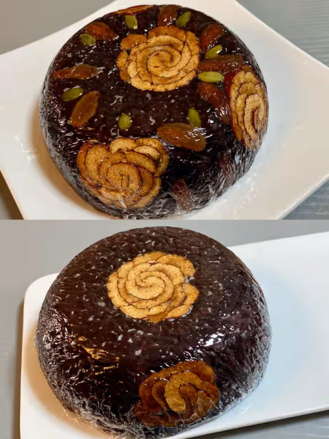 過年必備八寶飯-玫瑰花豆沙餡兒的