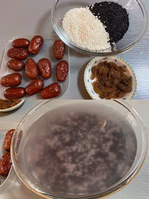 過年必備八寶飯-玫瑰花豆沙餡兒的