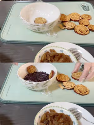 過年必備八寶飯-玫瑰花豆沙餡兒的