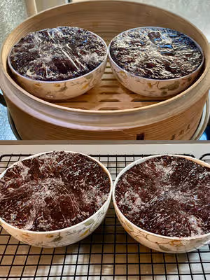 過年必備八寶飯-玫瑰花豆沙餡兒的