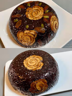 過年必備八寶飯-玫瑰花豆沙餡兒的