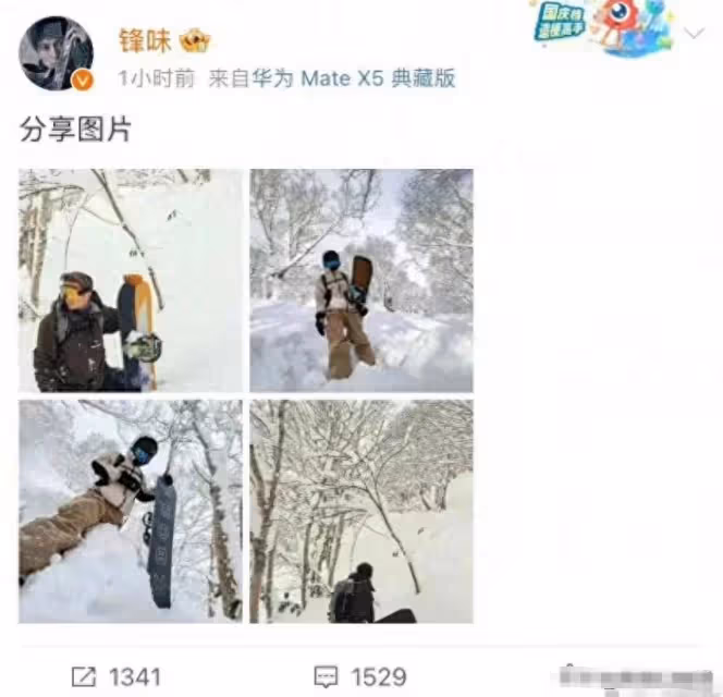 謝霆鋒曬兒子滑雪照,17歲的lucas長相帥氣,和他年輕時最像