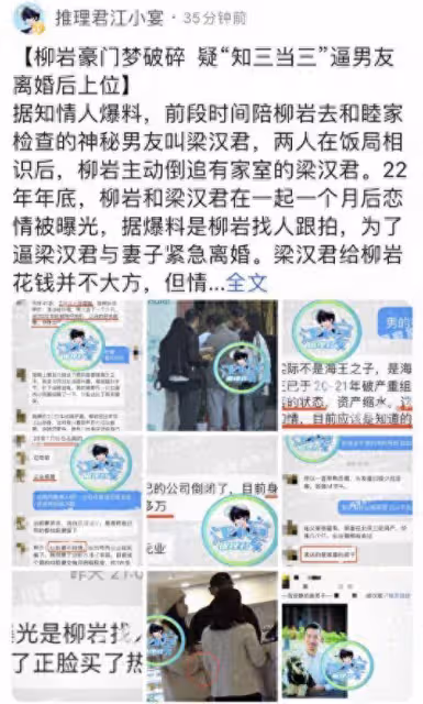 曝45歲柳岩疑「知三當三」，逼男友離婚後懷孕上位，更多內情曝光