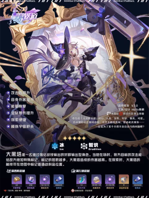 【V3.0攻略】「大黑塔」丨全方位·一圖流丨角色解析攻略