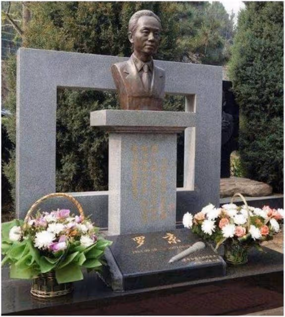 2019年,康輝給已故主持人羅京掃墓,站在墓地前,一張罕見的留影