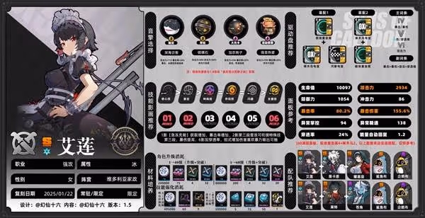 《絕區零》艾蓮全面培養一圖流