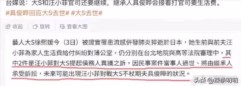 大S去世細節曝光,2號早晨7點在東京醫院病亡!本來有機會活下去