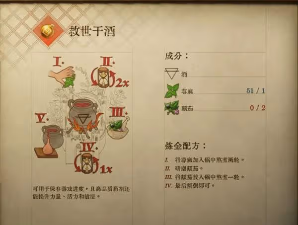 《天國：拯救2》保存藥劑配方分享