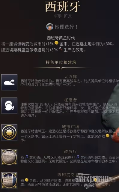 《文明7》西班牙強度與特點介紹