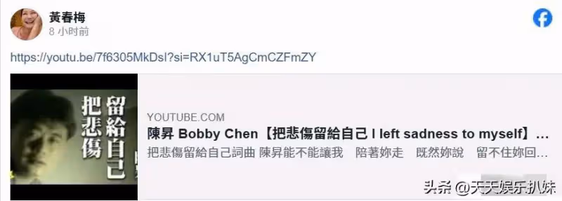 S媽黃春梅首發動態，把悲傷留給自己，與粉絲互動留言 被網友罵慘