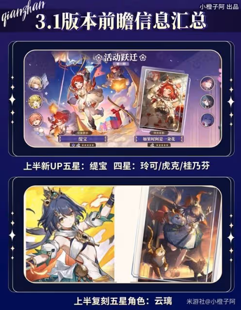 《崩壞:星穹鐵道》3.1版本前瞻信息匯總