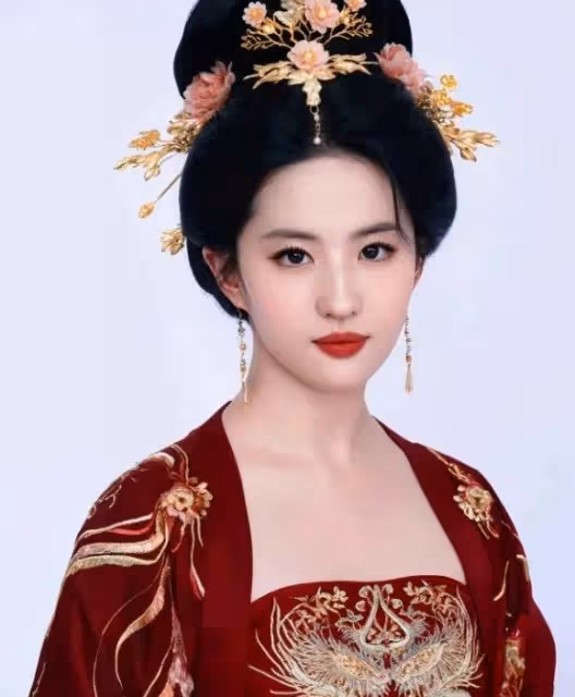 37歲劉亦菲穿唐裝太驚艷,一身刺繡紅袍國色天香,不愧是神仙姐姐