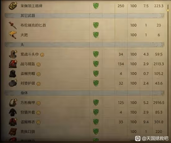 《天國:拯救2》著甲盜賊流配裝推薦