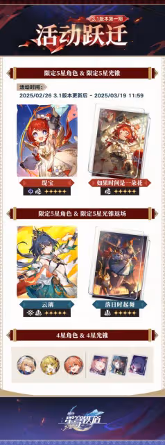 《崩壞:星穹鐵道》3.1上半卡池介紹