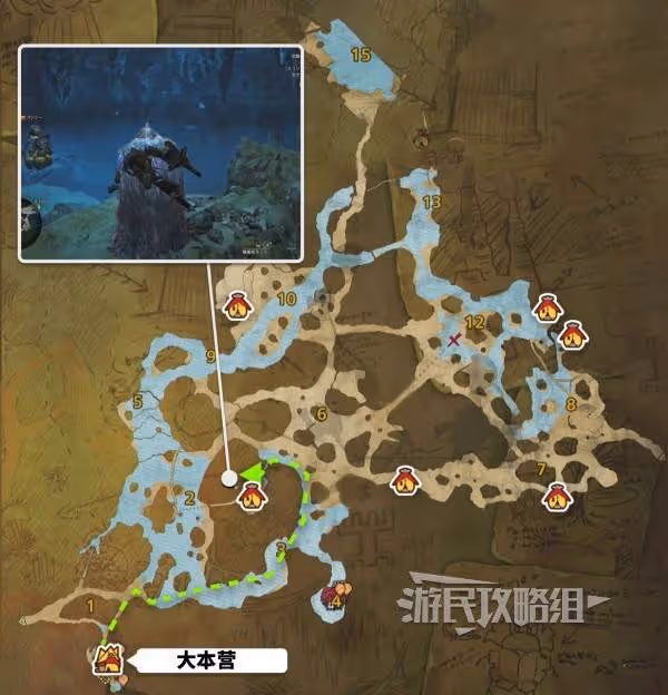 《怪物獵人:荒野》緋紅森林釣魚點位置匯總