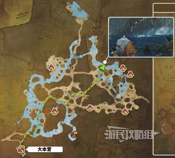 《怪物獵人:荒野》緋紅森林釣魚點位置匯總