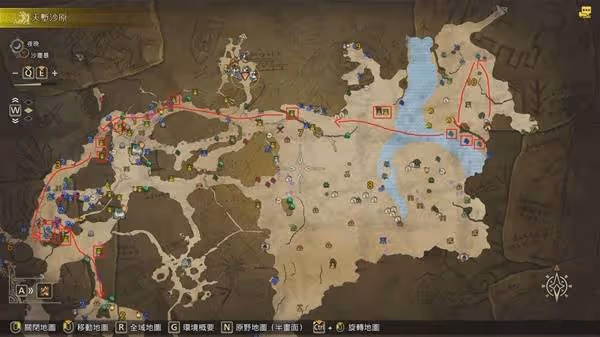 《怪物獵人：荒野》各地圖資源採集路線分享